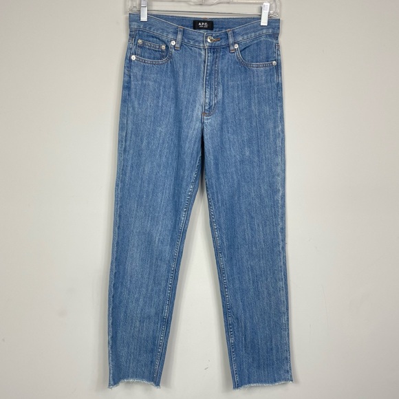 A.P.C. "JUDIE" COTTON LINEN DENIM ANKLE JEANS RAW GEM 25 APC - Picture 3 of 16